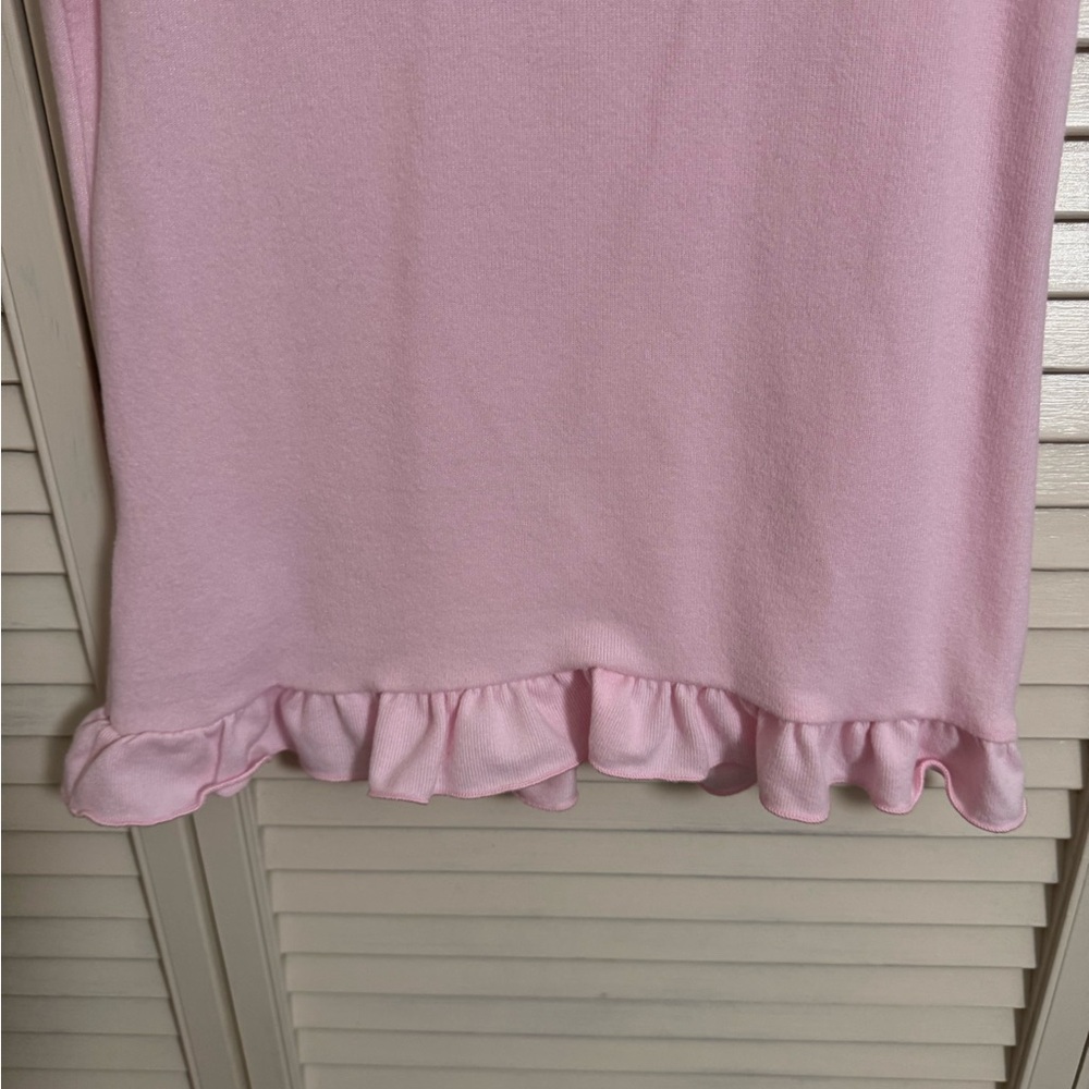 Ancoco pretty pink bow ruffle lace shirt sleeve top - Picture 4 of 8